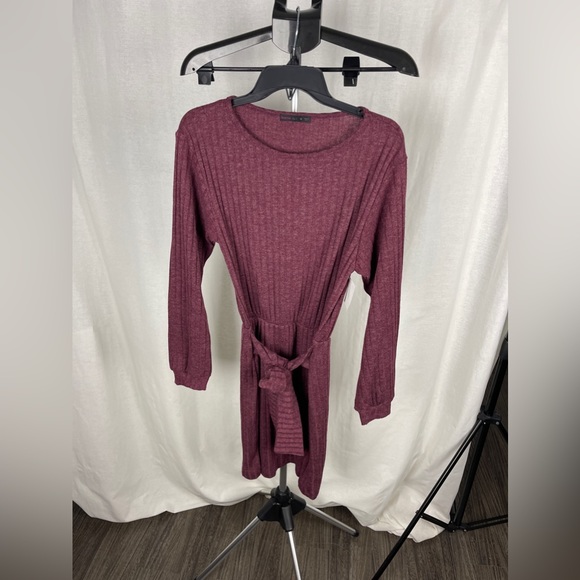 Fraiche Tie Front Long Sleeve Dress Size Medium NWT - Picture 10 of 11